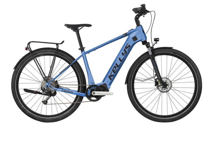 "KELLYS E-Carson 30 SH XL Niebieski 28\" 725Wh – Rower Elektryczny | Wysoki Komfort i Duży Zasięg"