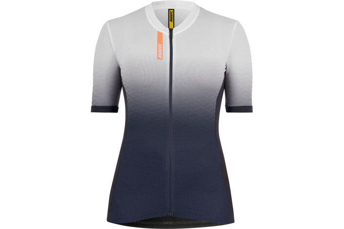 MAVIC DÁMSKÝ DRES S KRÁTKÝM RUKÁVEM ESSENTIAL GRAPHIC DEEP BLUE WHITE (T000145) L
