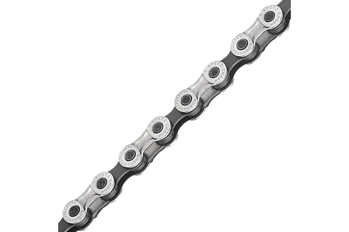 ŁAŃCUCH 116 TAYA TB-90 9SP SREBRNO CZARNY ŁAŃCUCH 116 TAYA TB-90 9SP SREBRNO CZARNY