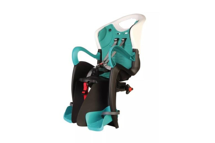 FOTELIK BELLELLI TIGER CLAMP NA BAGAŻ. BIAŁ/TURKUS