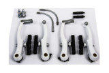 SZCZĘKI H-CA V-BRAKE SACCON ALU BIAŁE NA 2 KOŁA