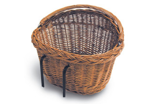 Kosz na kierownicę BASIL DETROIT mocowanie na haki, wiklinowy brązowy natural (NEW)