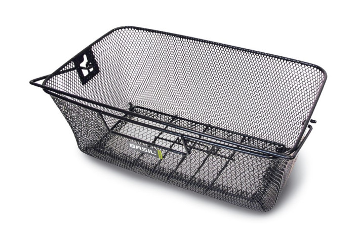 Kosz na tylny bagażnik BASIL CONCORD + haczyki mocujące Bottom hooks, stalowy czarny (DWZ)
