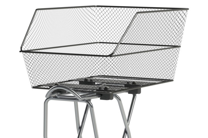 Kosz na tylny bagażnik BASIL CENTO S WSL, WSL System, stalowy czarny (NEW)