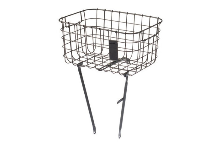 Kosz na przednią oś BASIL ROBIN 26"-28", stalowy matt black + zestaw montażowy (NEW)