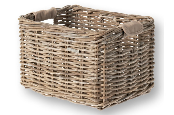 Kosz na przedni bagażnik BASIL DORSET M, ratan naturalny szary (DWZ)