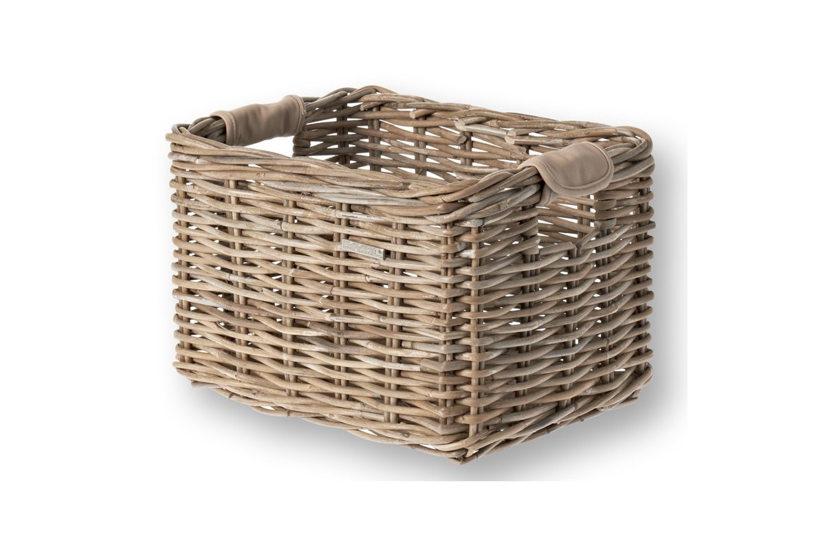 Kosz na przedni bagażnik BASIL DORSET M, ratan naturalny szary (DWZ) Kosz na przedni bagażnik BASIL DORSET M, ratan naturalny szary (DWZ)