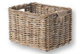 Kosz na przedni bagażnik BASIL DORSET M, ratan naturalny szary (DWZ)