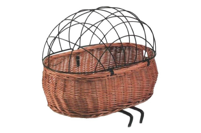 Kosz na przód na kierownicę BASIL PLUTO FRONT BASKET dla zwierząt, poduszka, wiklinowy natural (bez osłony, bez mocowania) (NEW)