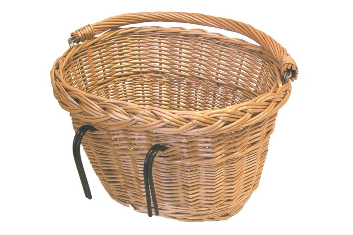 Kosz na kierownicę BASIL DENVER mocowanie na haki, wiklinowy brązowy natural (NEW)