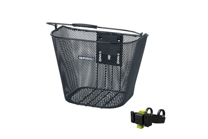 Kosz na kierownicę BASIL BREMEN stalowy czarny+ KF handlebar holder 22-31.8mm stalowy czarny (NEW)