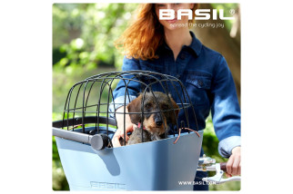 Kosz na przód na kierownicę BASIL BUDDY DOG BICYCLE BASKET FRONT KF 32L, KF System, faded denim (NEW)