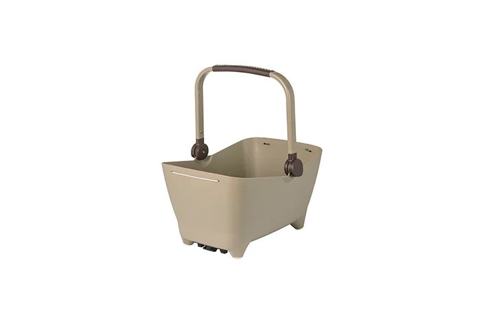 Kosz na tylny bagażnik BASIL BUDDY DOG BICYCLE BASKET REAR MIK, MIK system (ready to go) plastik, poduszka, biscotti brown (NEW)