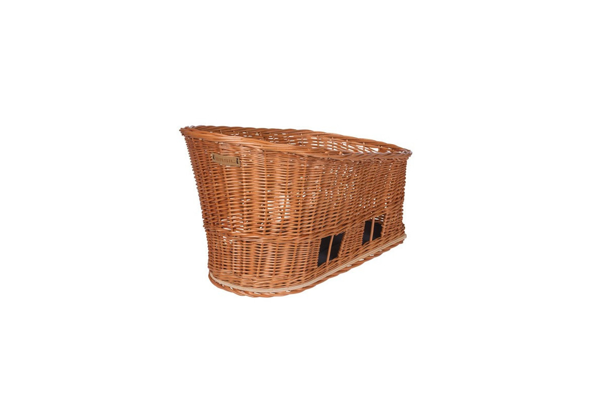 Kosz na tylny bagażnik BASIL PASJA dla zwierząt MIK 45cm, MIK System (ready to go) wiklinowy natural (NEW)
