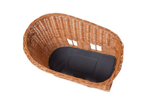 Kosz na tylny bagażnik BASIL PASJA dla zwierząt MIK 45cm, MIK System (ready to go) wiklinowy natural (NEW)