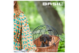 Kosz na tylny bagażnik BASIL PASJA dla zwierząt MIK 45cm, MIK System (ready to go) wiklinowy natural (NEW)