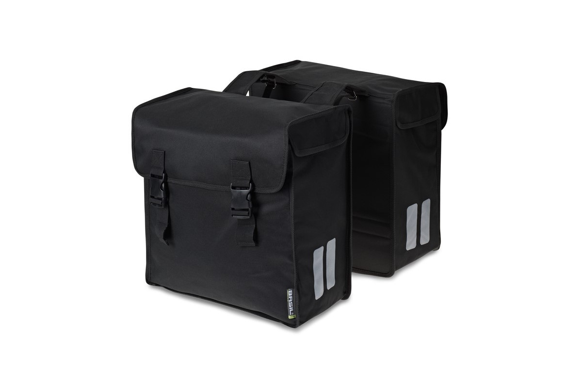 Sakwa miejska podwójna BASIL MARA 3XL 52L, mocowanie na paski, wodoodporna czarna (NEW) Sakwa miejska podwójna BASIL MARA 3XL 52L, mocowanie na paski, wodoodporna czarna (NEW)