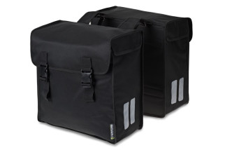 Sakwa miejska podwójna BASIL MARA 3XL 52L, mocowanie na paski, wodoodporna czarna (NEW)