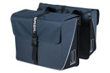 Sakwa miejska podwójna BASIL FORTE DOUBLE PANNIER BAG 35L, Universal Bridge System, wodoodporna poliester, navy blue black (NEW)