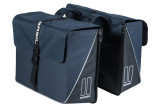 Sakwa miejska podwójna BASIL FORTE DOUBLE PANNIER BAG 35L, Universal Bridge System, wodoodporna poliester, navy blue black (NEW)