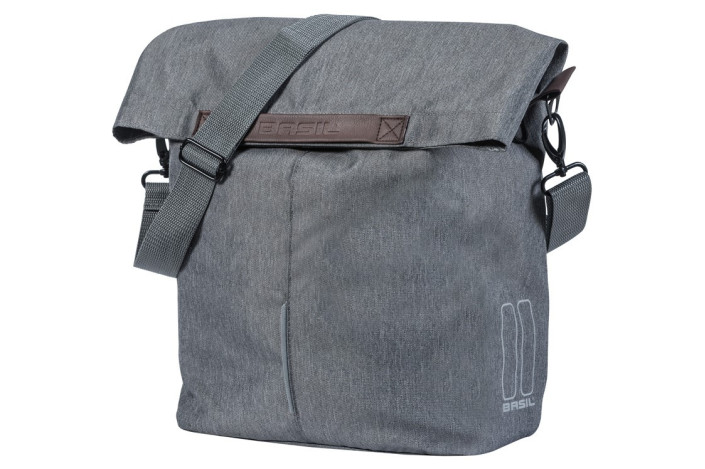 Sakwa miejska pojedyncza BASIL CITY SHOPPER 14-16L, Hook On System, grey melee (NEW)