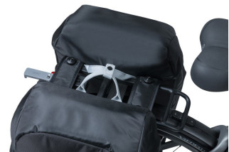 Sakwa turystyczna podwójna BASIL MILES DOUBLE PANNIER BAG 32L MIK System (ready to go), 100% wodoodporna black lime (NEW)