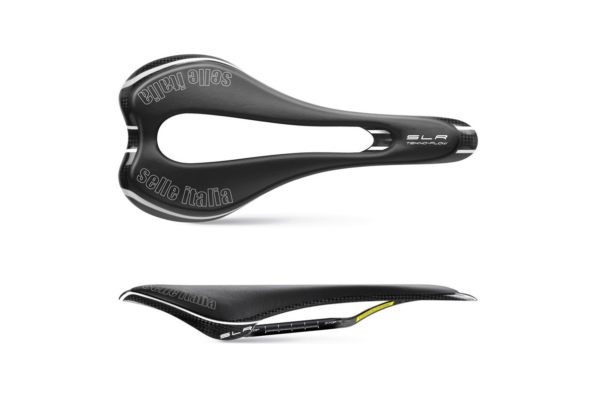Siodło SELLE ITALIA SLR TEKNO FLOW, S (id match - S3) carbon/keramic 7x9, carbon/fibra-tek, 110g carbon (WYPRZEDAŻ 45%)