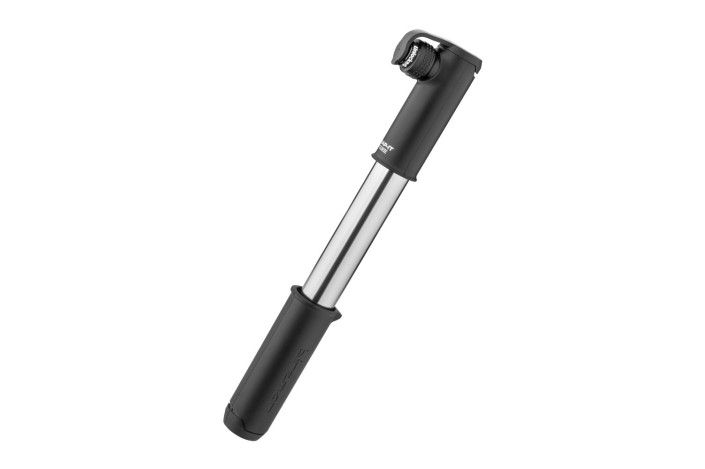 Pompka ręczna BIRZMAN Scope Apogee (Presta/Schrader), 120psi/8.3 bar, Długość 220mm, CNC, Srebrno-Czarna (NEW)