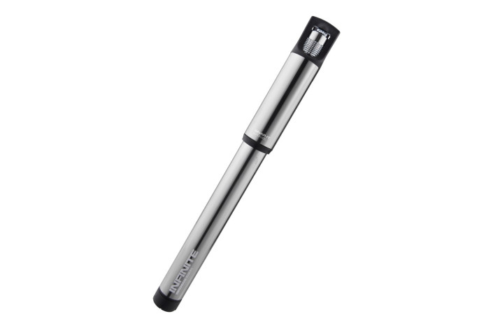 Pompka ręczna BIRZMAN Infinite Apogee Road (Presta/Schrader), 160psi/11bar, Długość 255mm, CNC, Srebrna (NEW)