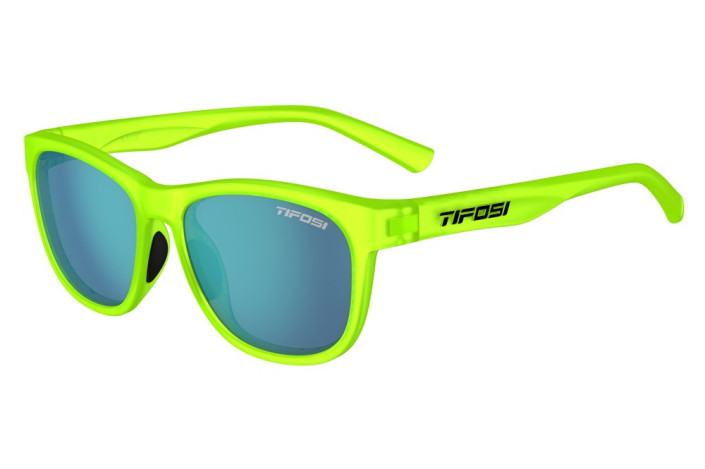 Okulary TIFOSI SWANK Satin Electric Green (1 szkło Smoke Bright Blue 11,2% transmisja światła) (NEW)