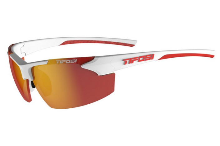 Okulary TIFOSI TRACK white/red (1 szkło Smoke Red Mirror 15% transmisji światła) (NEW)