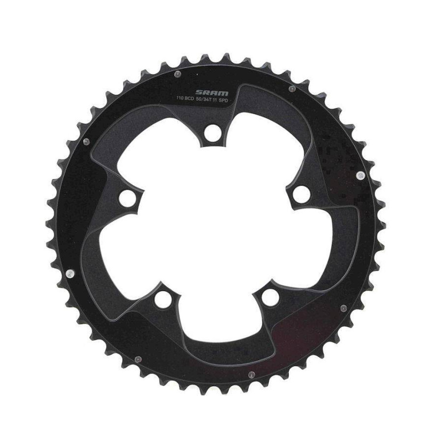 11.6218.031.010 - SRAM CRING ROAD RED 11S 50T 110 AL5 BTBLK 2PN
