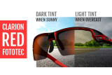 Okulary TIFOSI CRIT CLARION FOTOTEC black/red (1 szkło Clarion Red FOTOCHROM 64%-14% transmisja światła) (NEW)