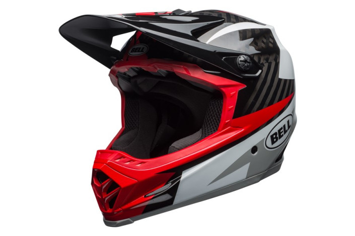 Kask full face BELL FULL-9 CARBON gloss white black hibiscus rio roz. M (55–57 cm)