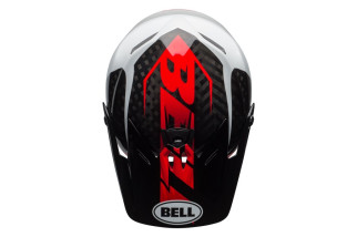 Kask full face BELL FULL-9 CARBON gloss white black hibiscus rio roz. M (55–57 cm)