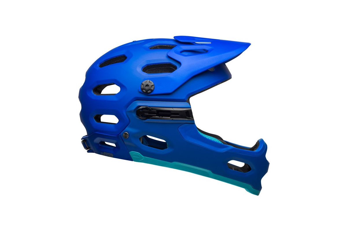 Kask full face BELL SUPER 3R MIPS matte blue bright blue roz. L (58-62 cm) (NEW). Kask full face BELL SUPER 3R MIPS matte blue bright blue roz. L (58-62 cm) (NEW).