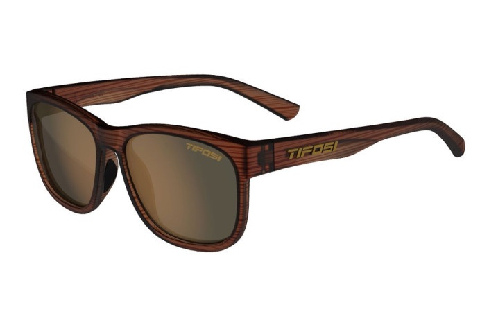 Okulary TIFOSI SWANK XL POLARIZED woodgrain (1 szkło Brown POLARYZACJA 14% transmisji światła) (NEW)