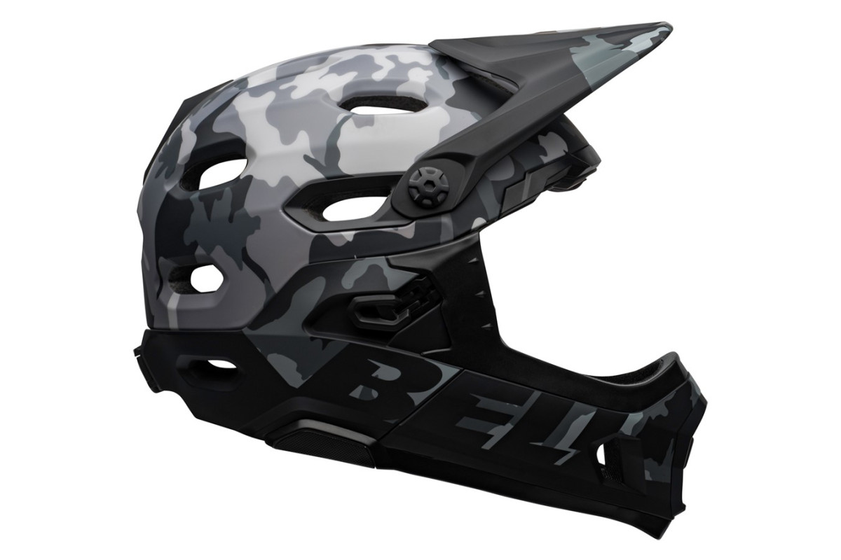 Kask full face BELL SUPER DH MIPS SPHERICAL matte gloss black camo roz. S (52–56 cm) (NEW) Kask full face BELL SUPER DH MIPS SPHERICAL matte gloss black camo roz. S (52–56 cm) (NEW)