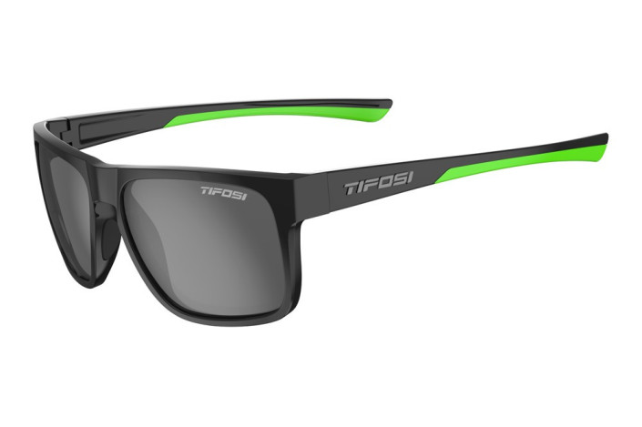 Okulary TIFOSI SWICK POLARIZED satin black/neon (1 szkło Smoke 15,4% transmisja światła) (DWZ)