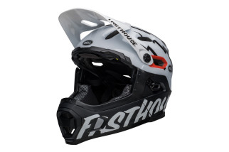 Kask full face BELL SUPER DH MIPS SPHERICAL fasthouse matte gloss black white roz. S (52–56 cm) (NEW).