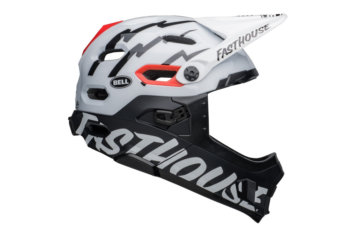 Kask full face BELL SUPER DH MIPS SPHERICAL fasthouse matte gloss black white roz. L (58–62 cm) (NEW).
