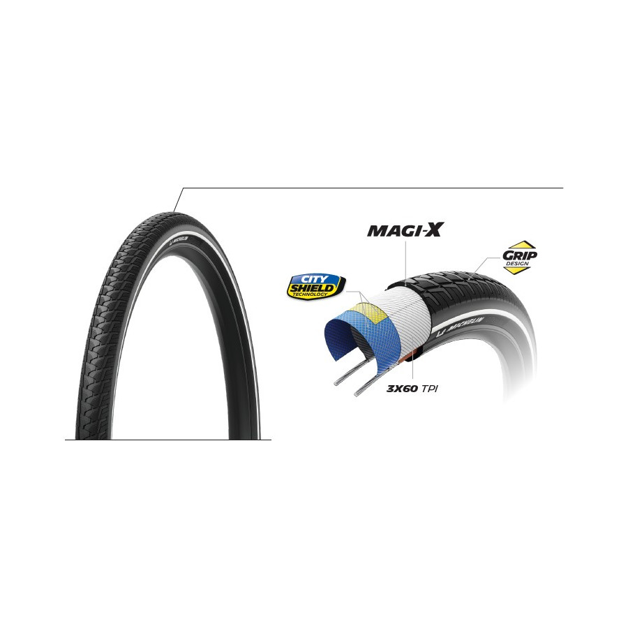 MICHELIN OPONA CITY TOURING 27,5X2.20 PERFORMANCE LINE WIRE (365480)