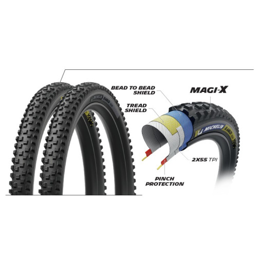 MICHELIN OPONA E-WILD REAR 27.5x2.60 RACING LINE DARK KEVLAR MAGI-X TS TLR (844944)