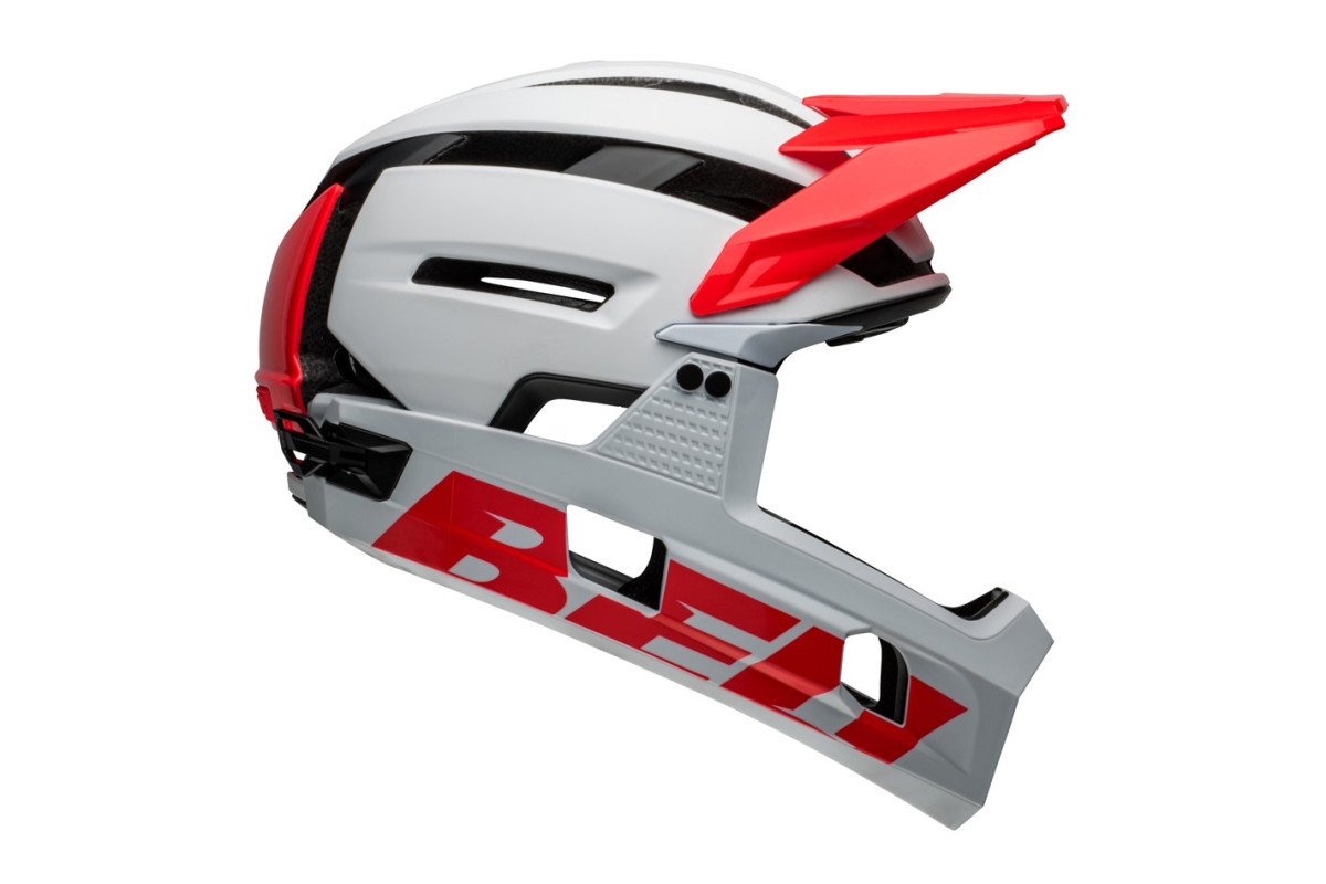 Kask full face BELL SUPER AIR R MIPS SPHERICAL matte gloss white infrared roz. L (59-63 cm) (NEW)