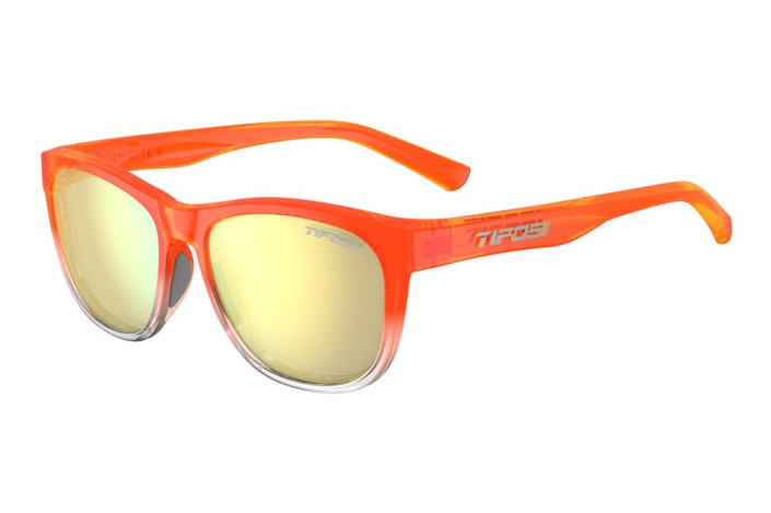 Okulary TIFOSI SWANK orange rush (1 szkło Smoke Yellow Mirror 13% transmisji światła) (NEW)