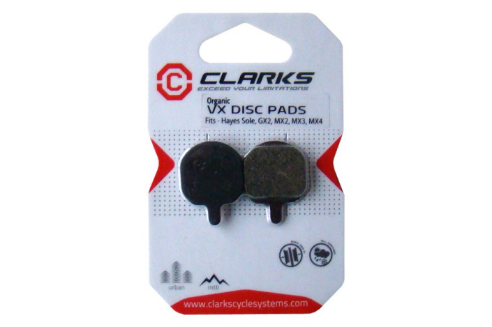 Klocki hamulcowe CLARKS dla HAYES (Hayes GX-2, MX-2, MX-3, MX-4, Sole), Organiczne