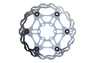 Tarcza hamulcowa CLARKS CFR-06 160mm, Pływająca, Aluminiowy pająk, Mocowanie IS, Srebrno-biała (DWZ)