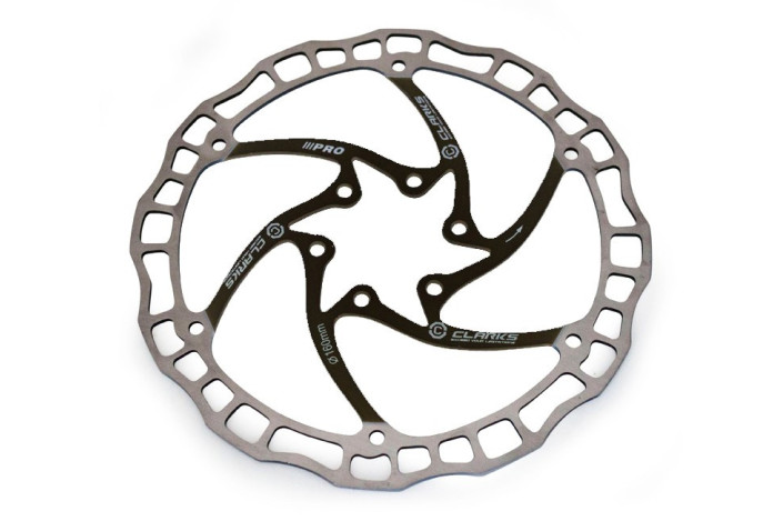 Tarcza hamulcowa CLARKS CD-08 160mm, Mocowanie IS, Srebrno-czarna