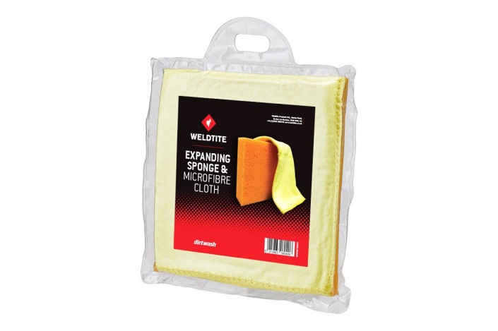 Gąbka i ścierka z mikrofibry WELDTITE EXPANDING SPONGE & MICROFIBRE CLOTH (DWZ)