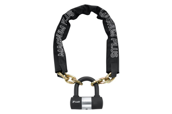 Zapięcie rowerowe MAGNUM 3040 ŁAŃCUCH - 8mm 85cm - 5 x Klucze z kodem + KŁÓDKA (NEW)